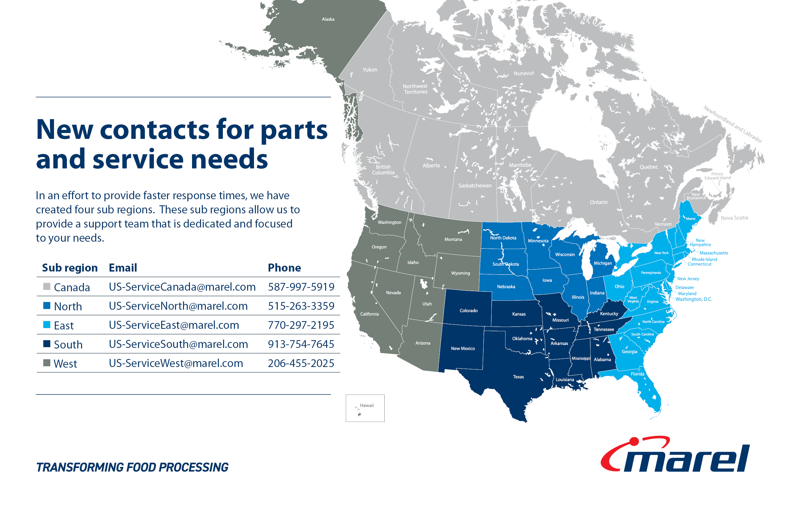 North America Service Regions