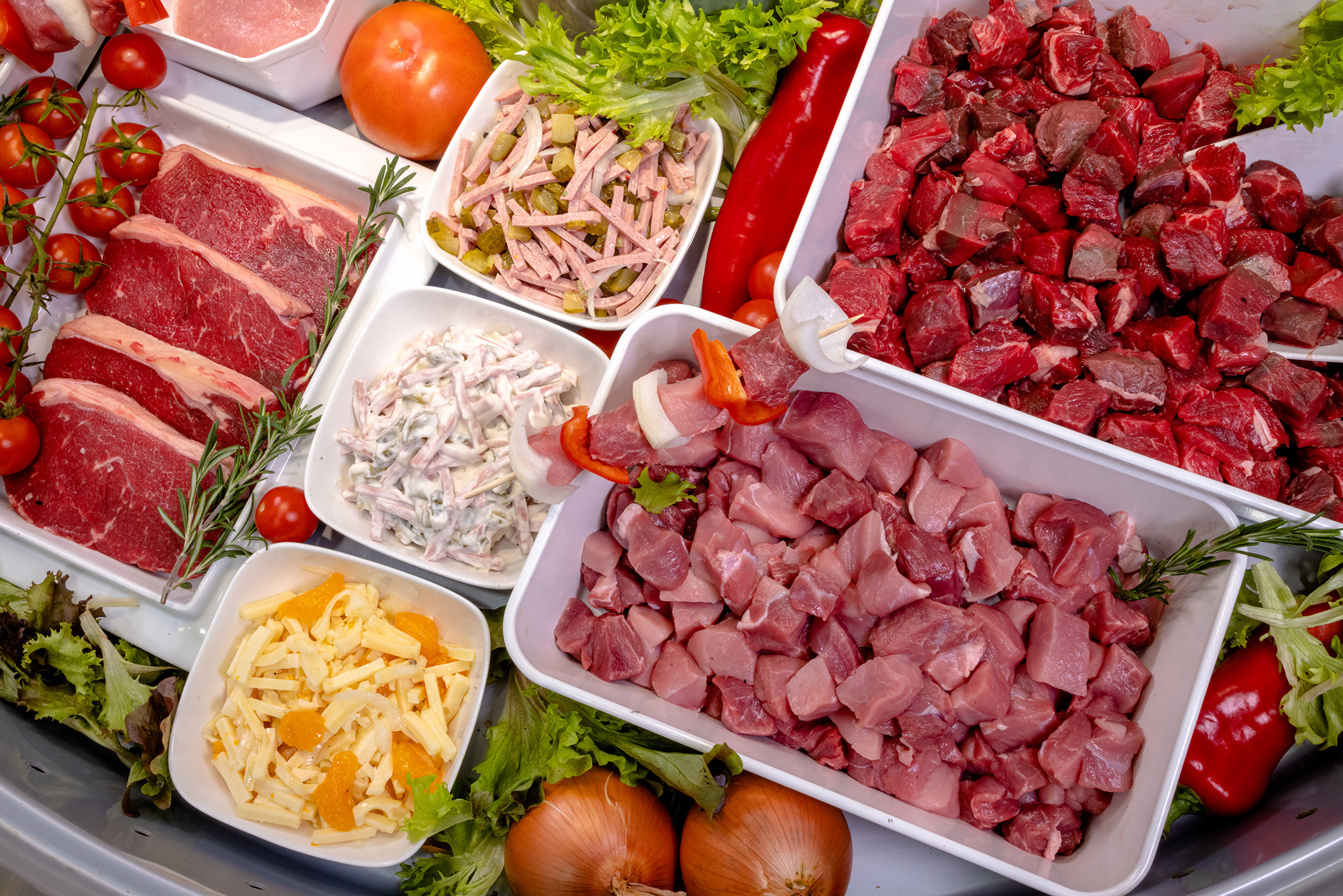Diced Meat Products Butcher Counter